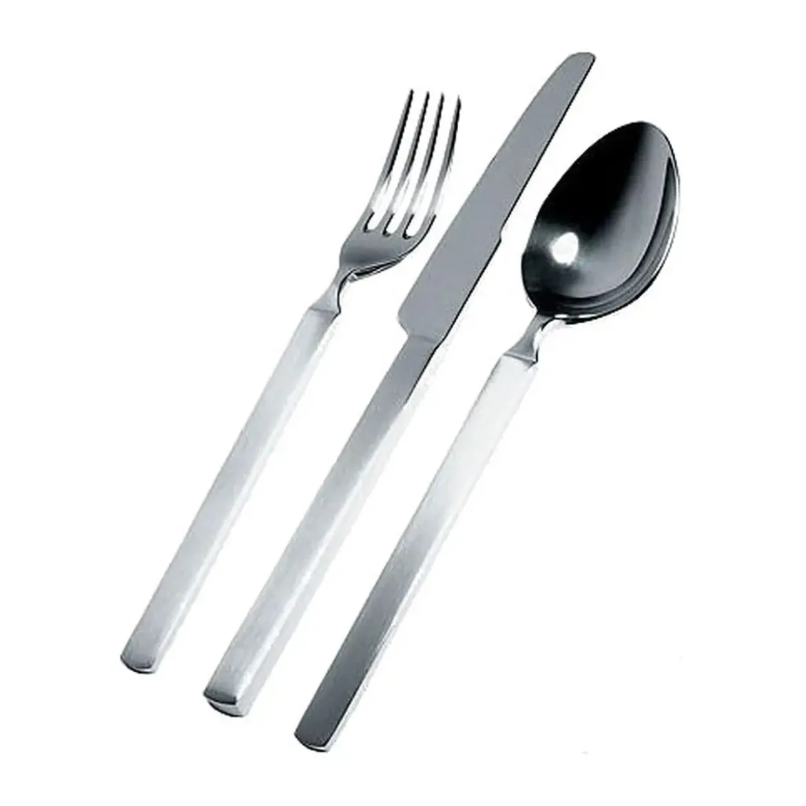 Alessi Besteckgarnitur 5 tlg. Edelstahl Dry mattierter Griff