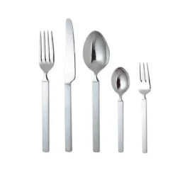 Alessi Kaffeelöffel 8 Edelstahl Dry mattierter Griff