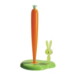 Alessi Küchenrollenhalter grün H. 34 cm Bunny & Carrot