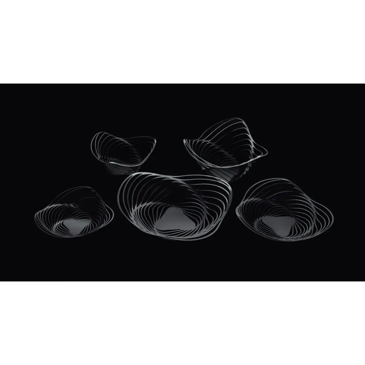 Alessi Obstkorb Ø 33cm schwarz Trinity