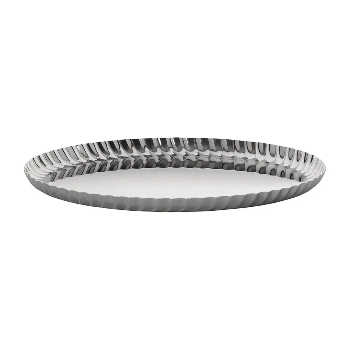 Alessi Pleats Tablett 23 cm edelstahl