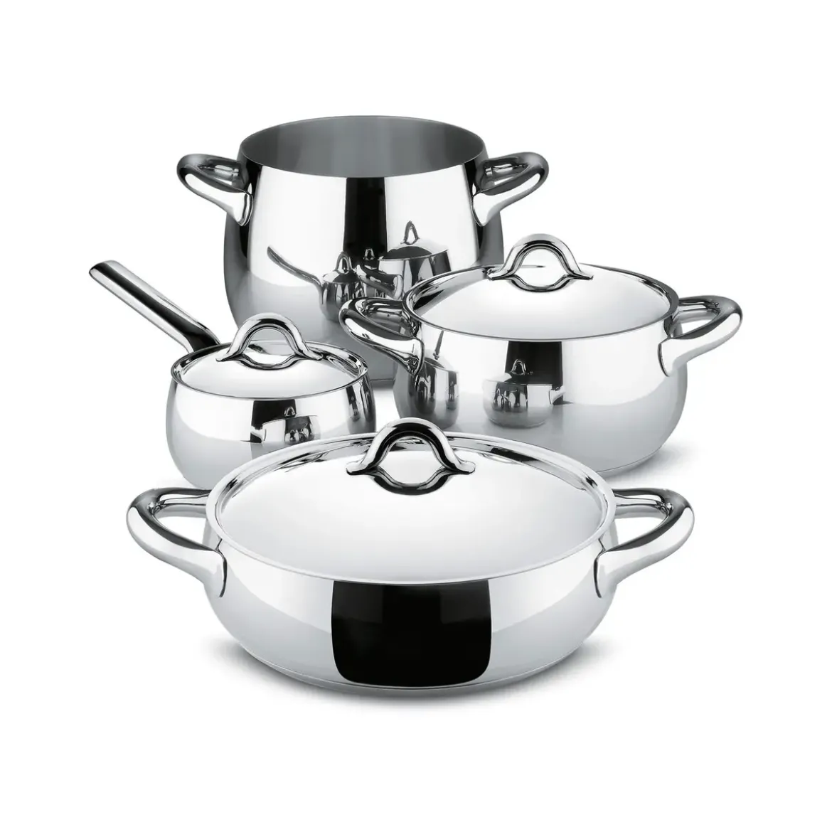 Alessi Topf-Set 7-tlg. Mami edelstahl