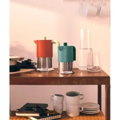 Alessi Vite Espressokocher 6 Tassen grün