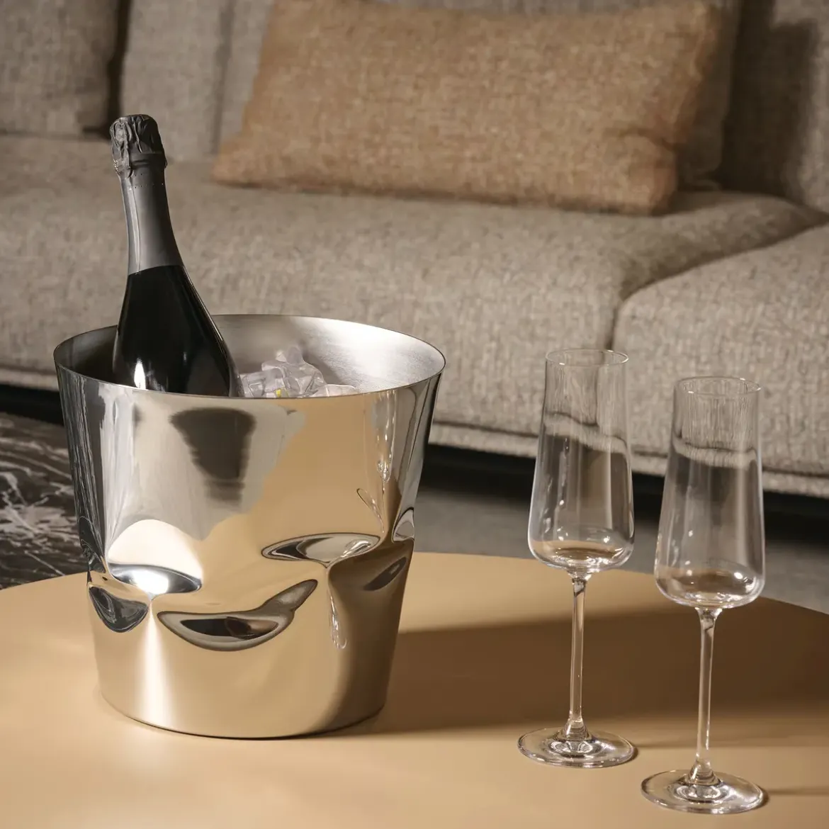 Alessi Weinkühler 23 cm Compressioni edelstahl