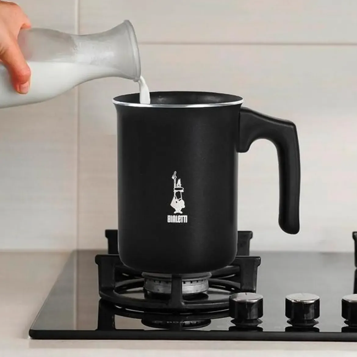 Bialetti Milchaufschäumer 3 Tassen Tutto Crema schwarz