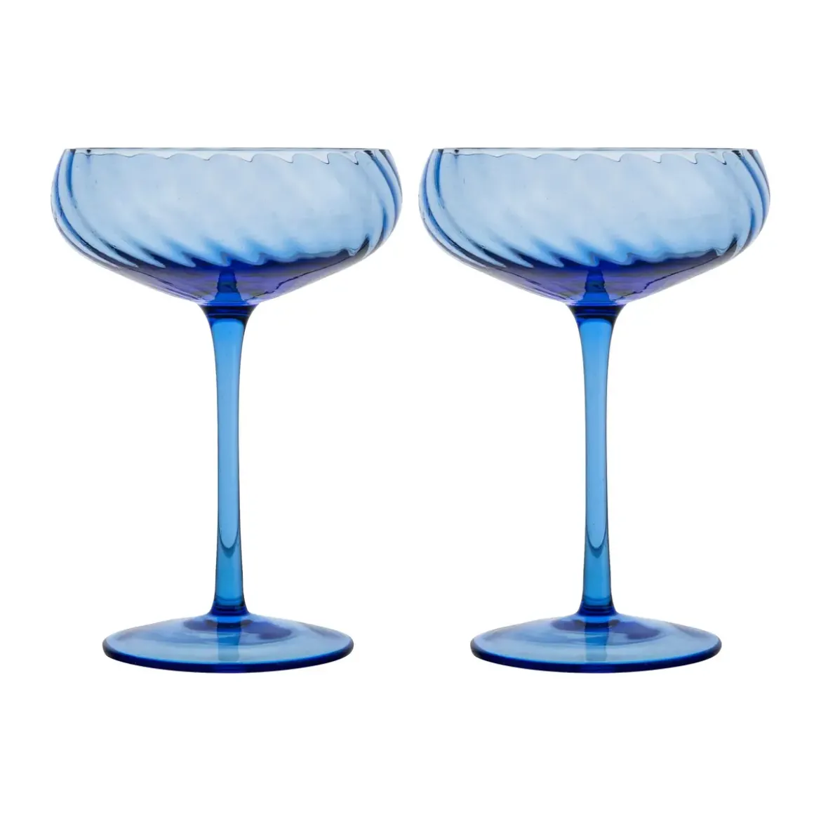 Byon Champagner-Schale 2er-Set Opacity blau