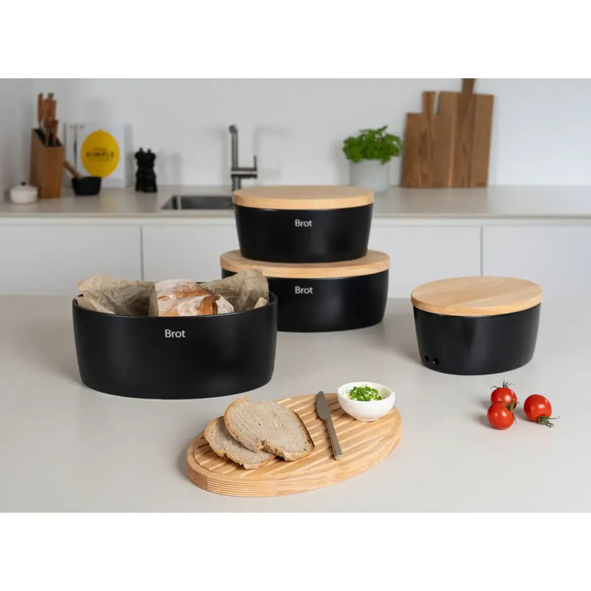 Continenta Brottopf 30x23x13 cm schwarz