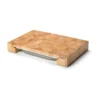 Continenta Schneidebrett Stirnholz m. Edelstahl Schublade 48x32,5x6,5cm