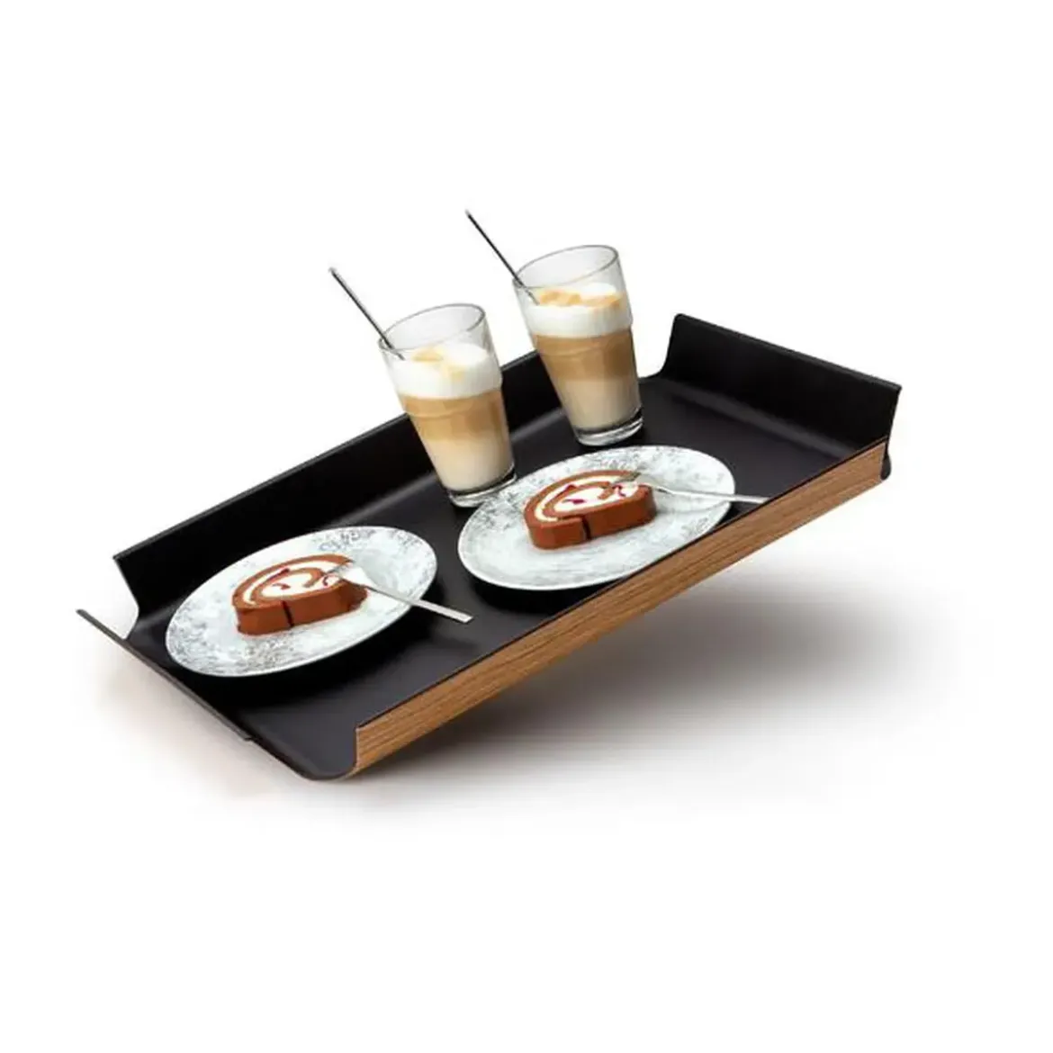 Continenta Tablett 45x34 cm schwarz metallic rutschfest