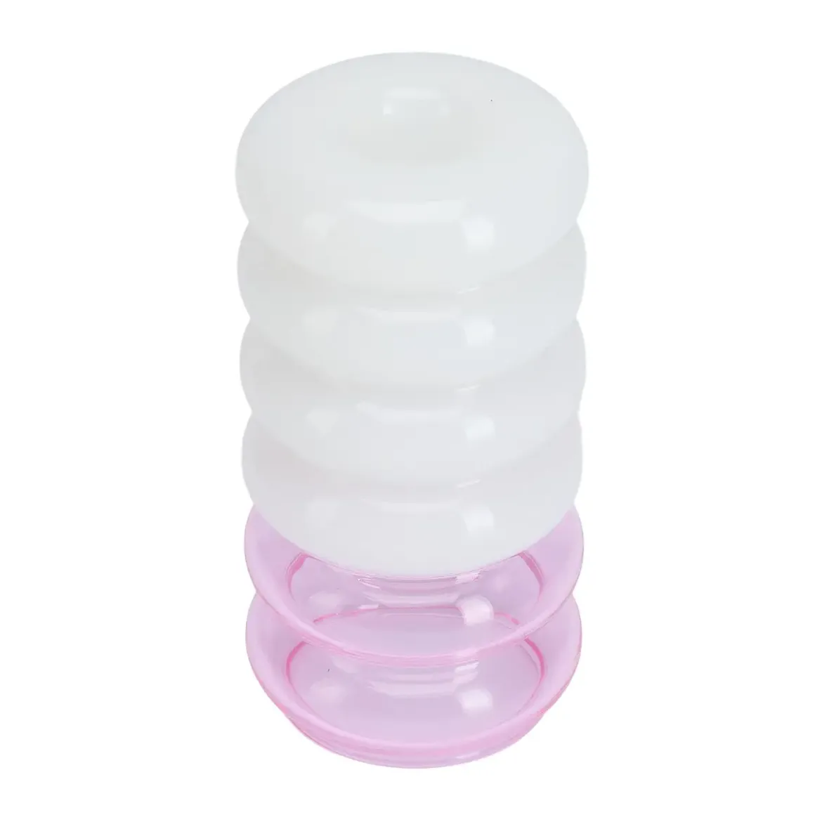 Design Letters Vase/Kerzenhalter 13 cm Bubble pink/milkwhite