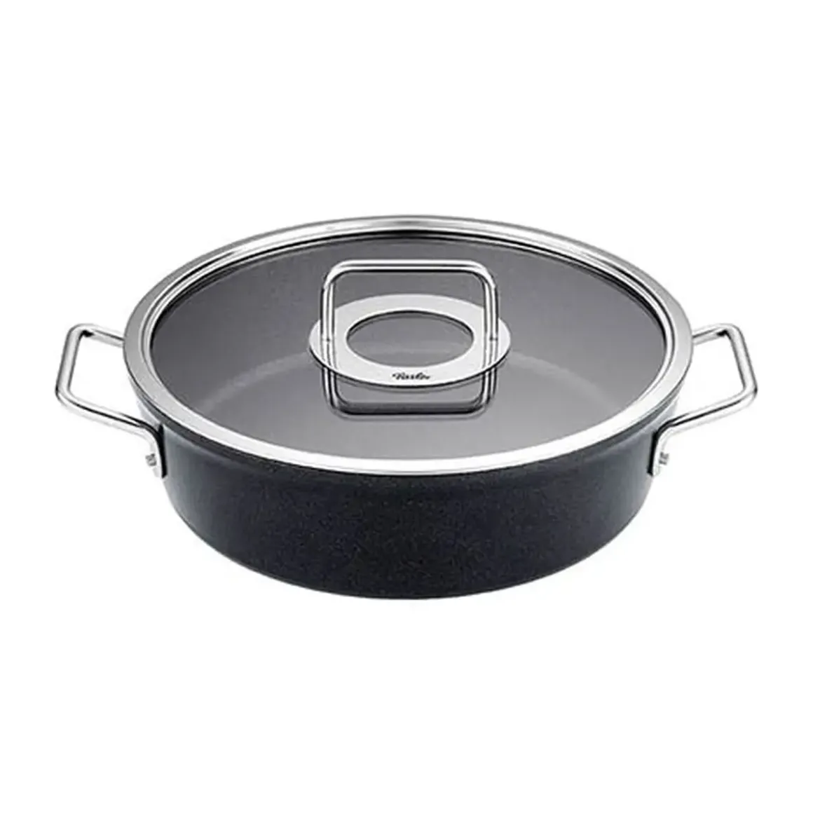 Fissler Bratentopf mit Glasdeckel 28 cm Adamant schwarz