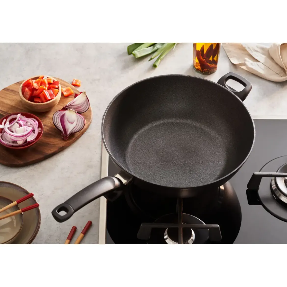 Fissler Wok 32 cm Adamant anthrazit