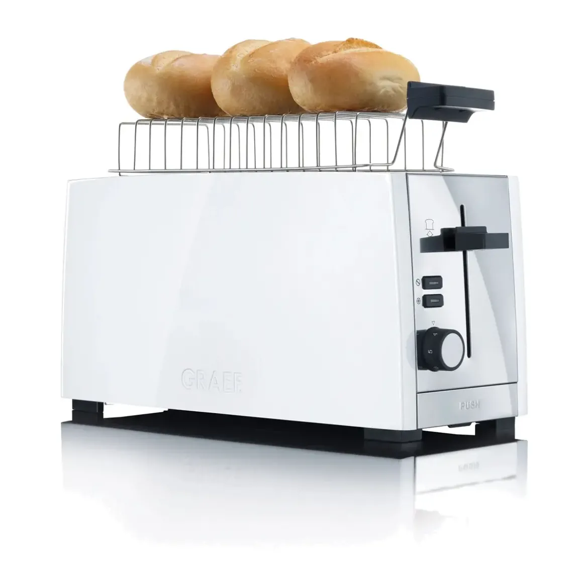 Graef TO101 4-Scheiben-Toaster 38x16x19 cm 1380 W weiß