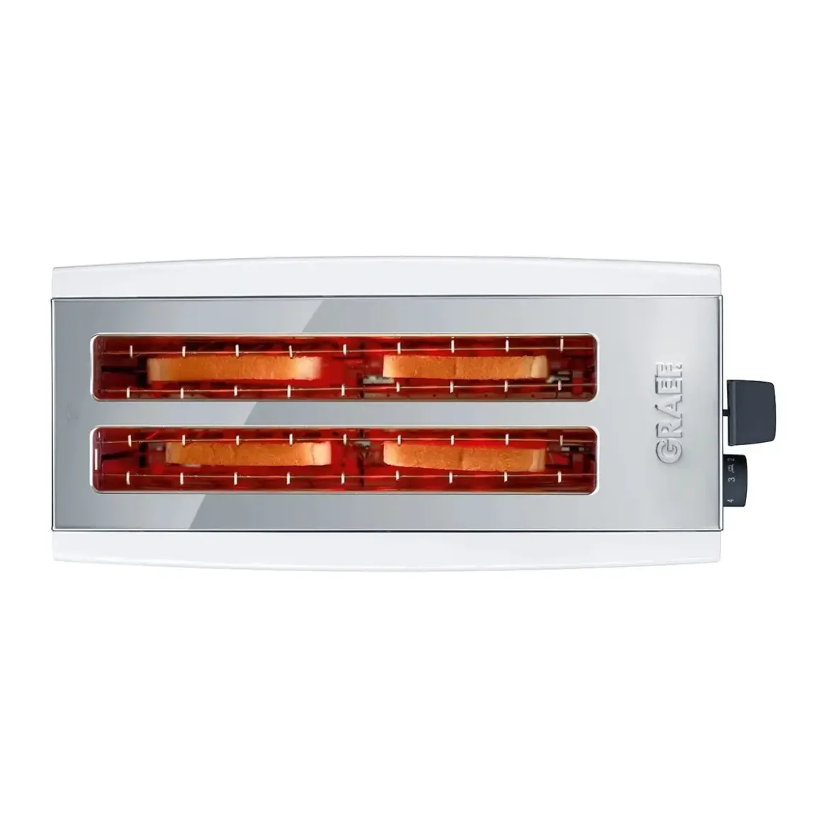 Graef TO101 4-Scheiben-Toaster 38x16x19 cm 1380 W weiß