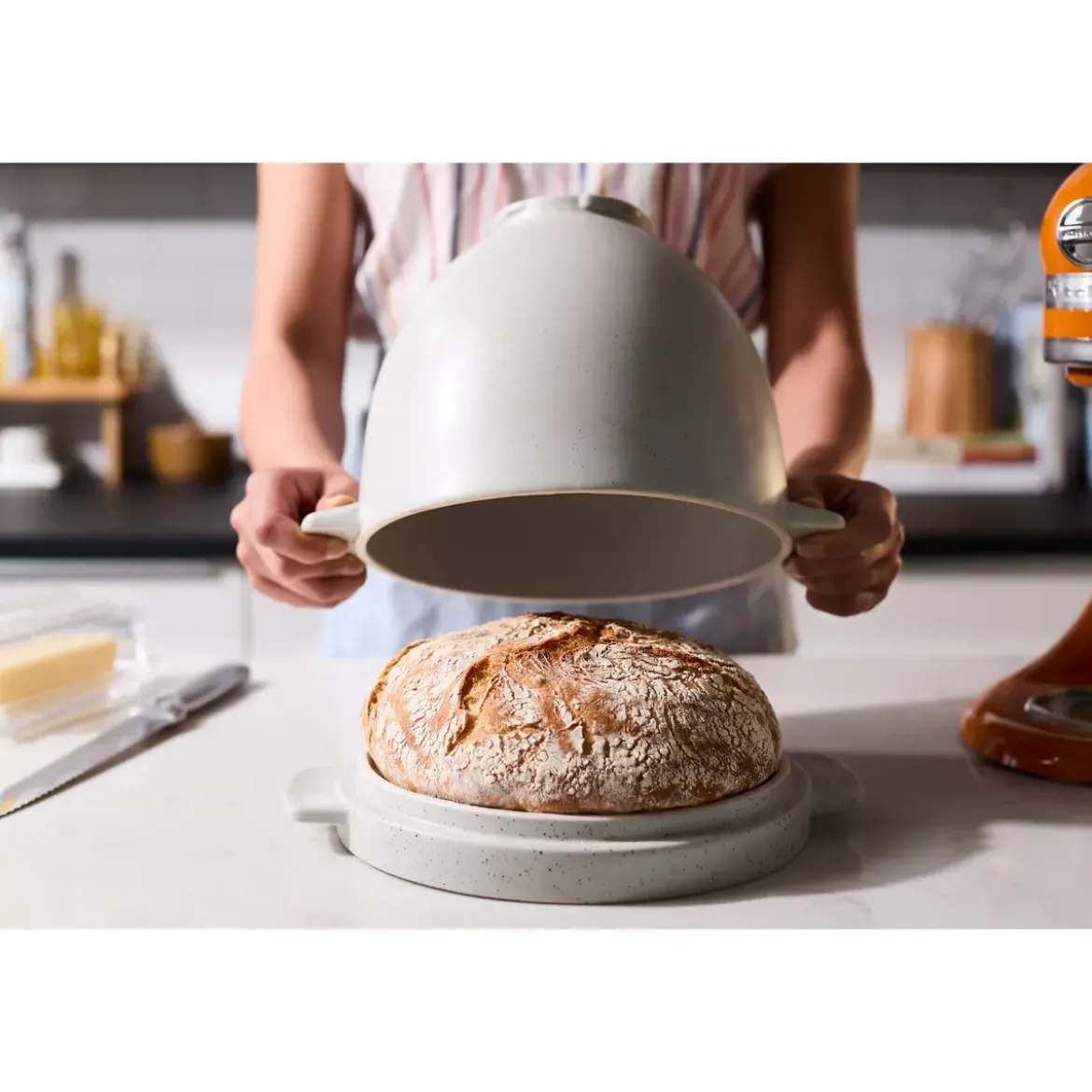 KitchenAid Brot-Backschüssel Grey Speckle für Küchenmaschine 4,8l