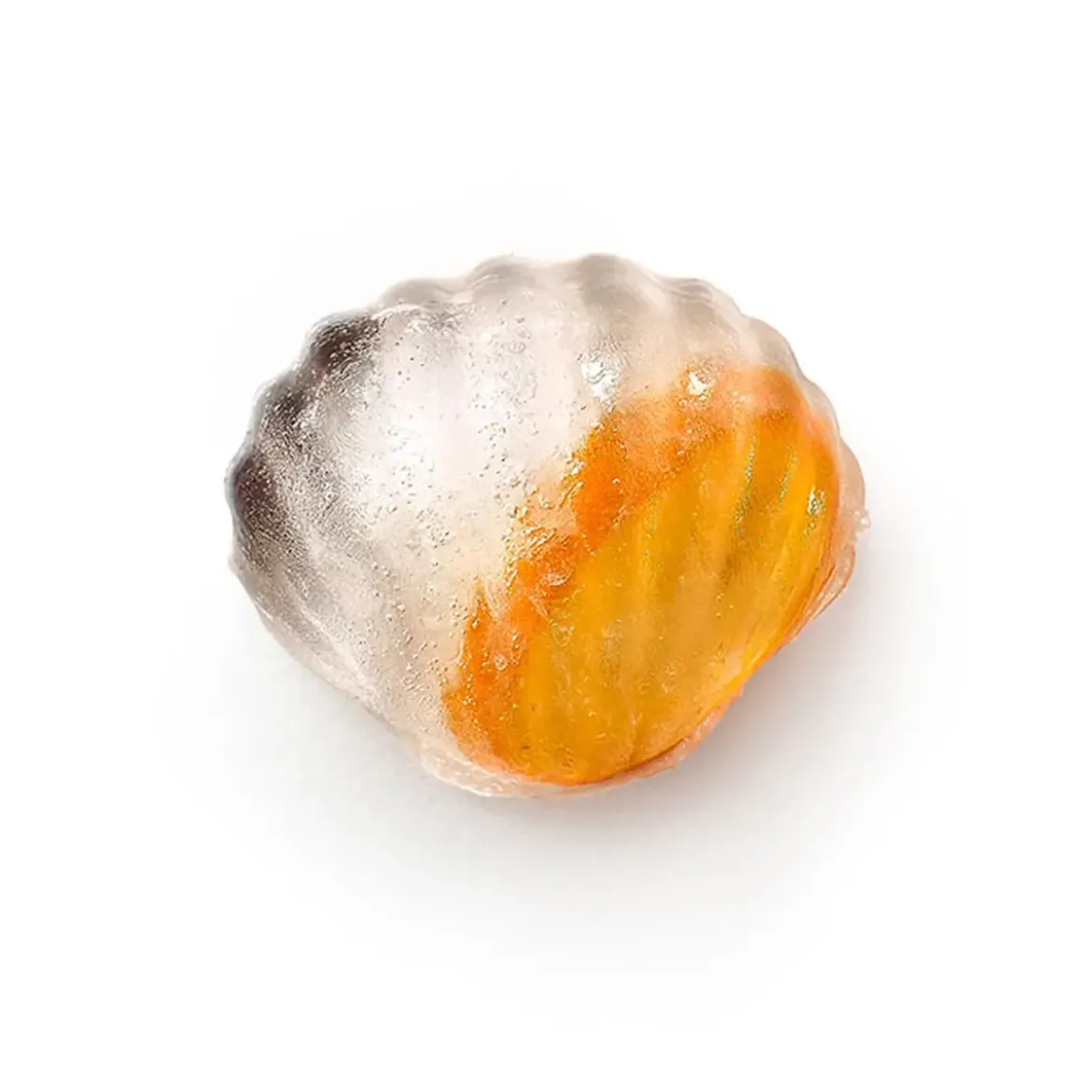 Lekue Eiswürfelform Muschel 23x12 cm gelb