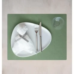 LINDDNA Tischset L 35x45 cm Square Hippo forest green