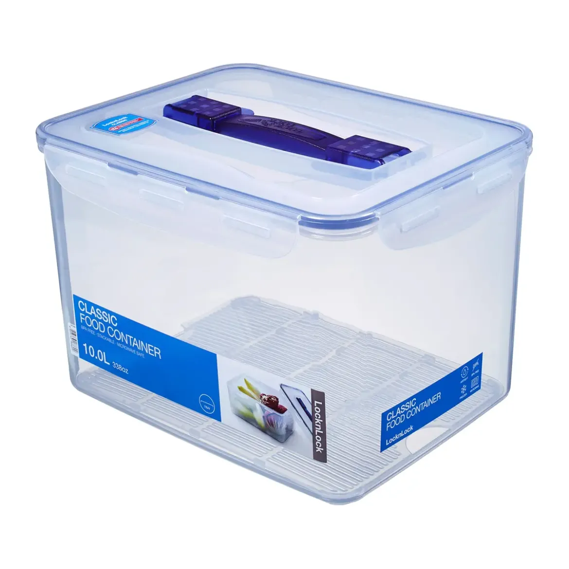 Lock & Lock Frischhaltedose 10,0 l Classic mit Griff blau