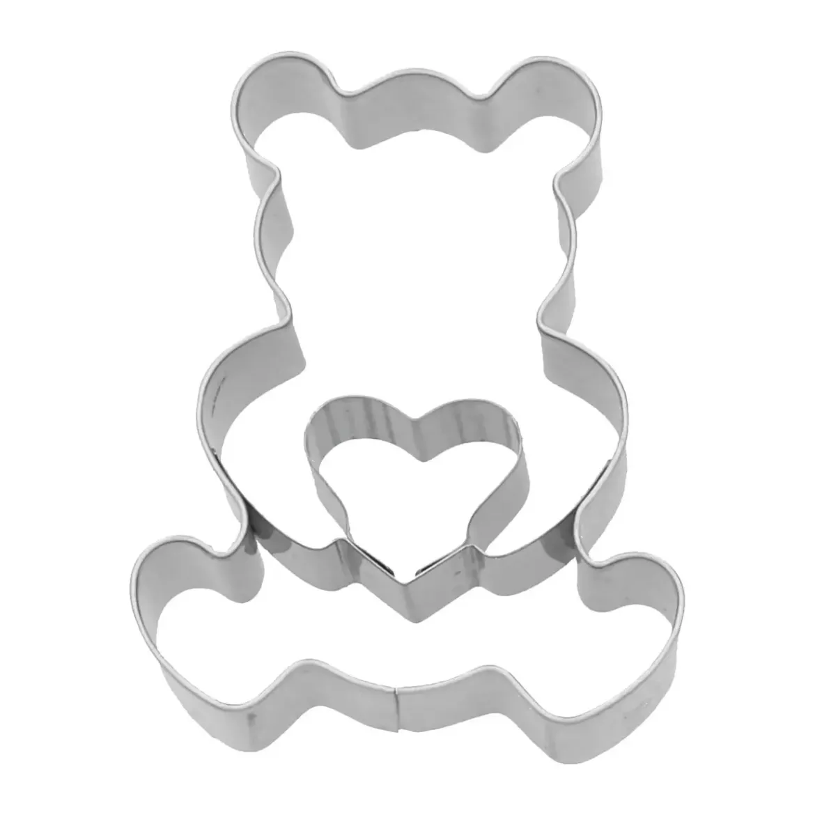 RBV Birkmann Ausstecher Teddybär mit Herz 6 cm edelstahl