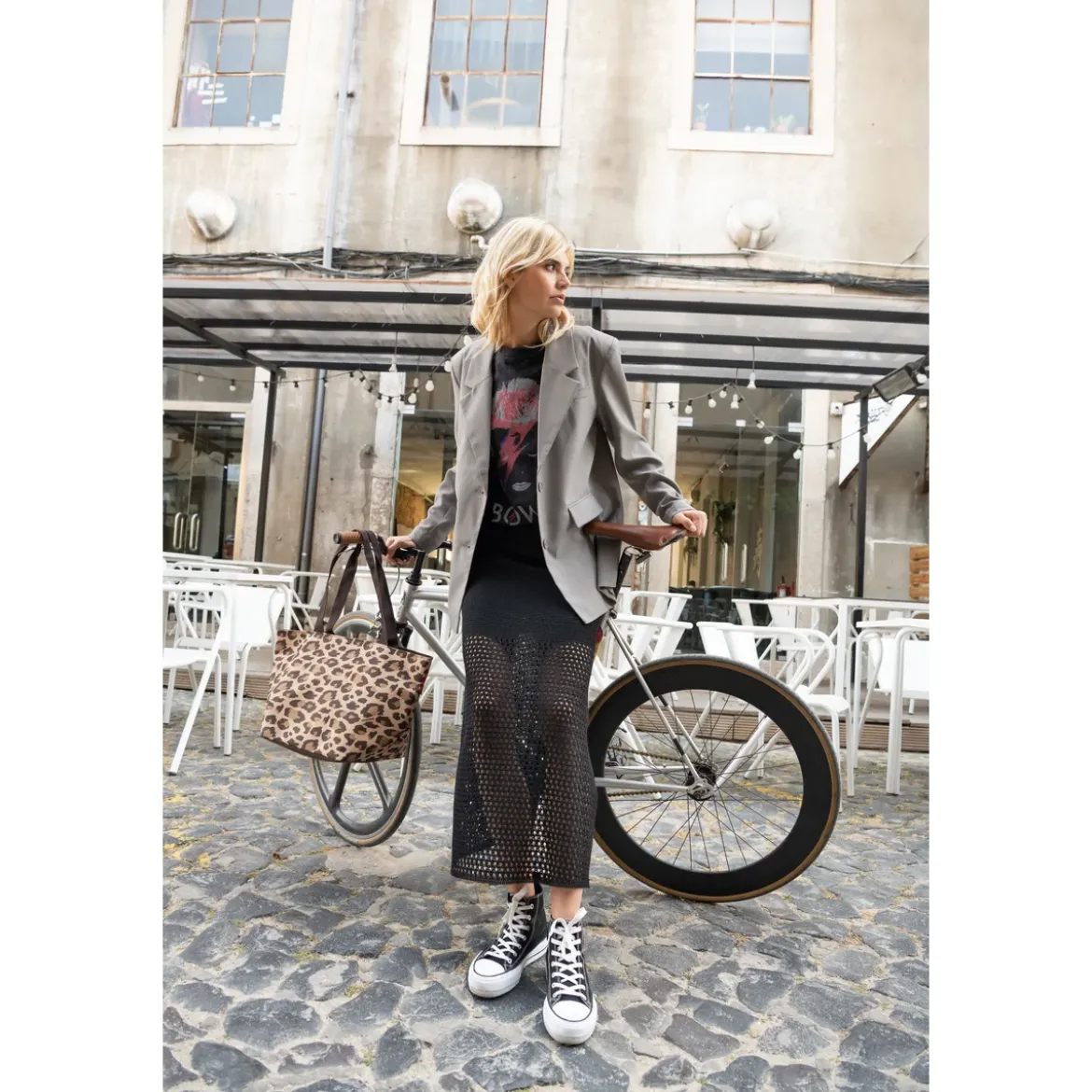 Reisenthel Shopper M 51x30,5x26 cm Leo Macchiato