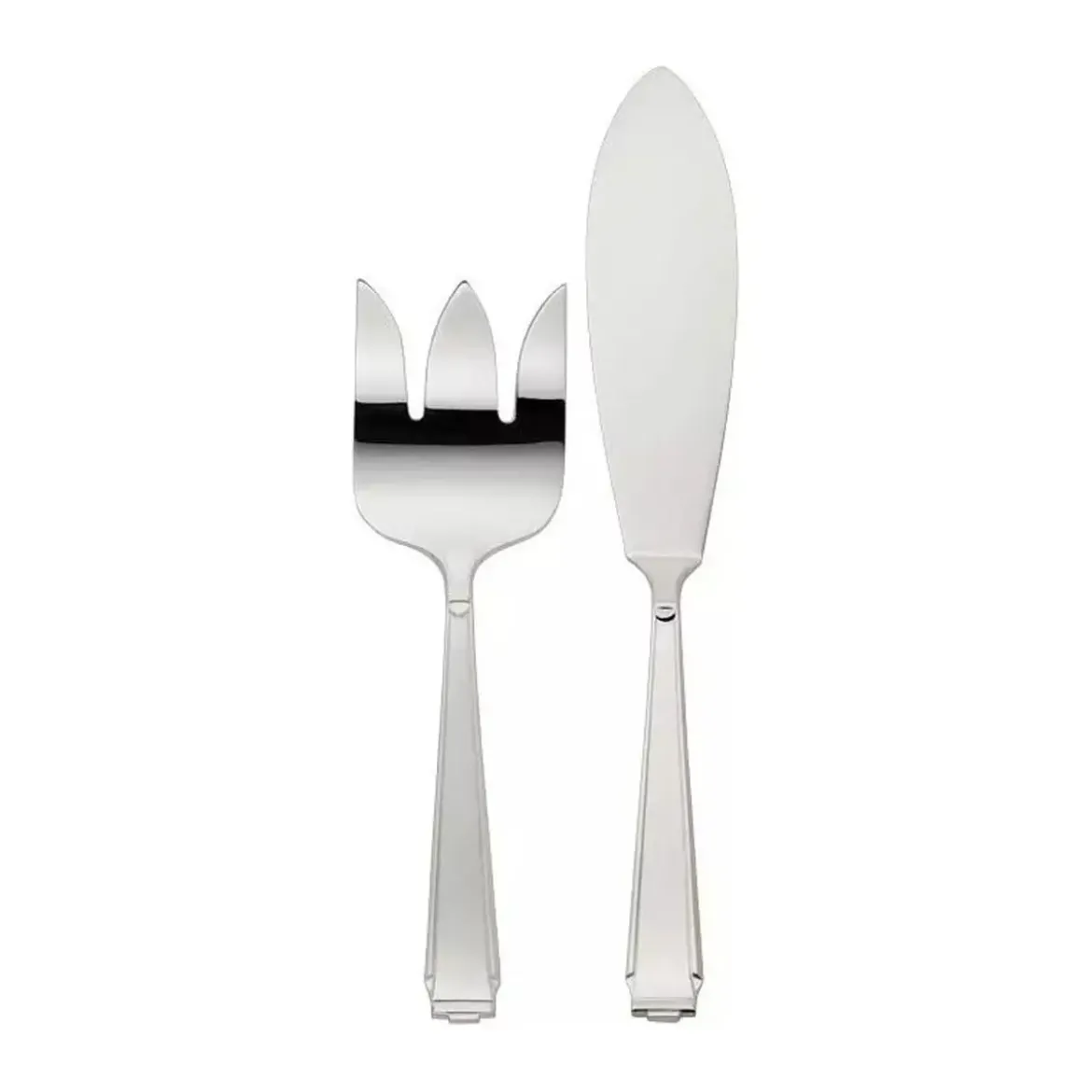 Robbe & Berking Fischvorlegebesteck Art Deco 925 Sterlingsilber