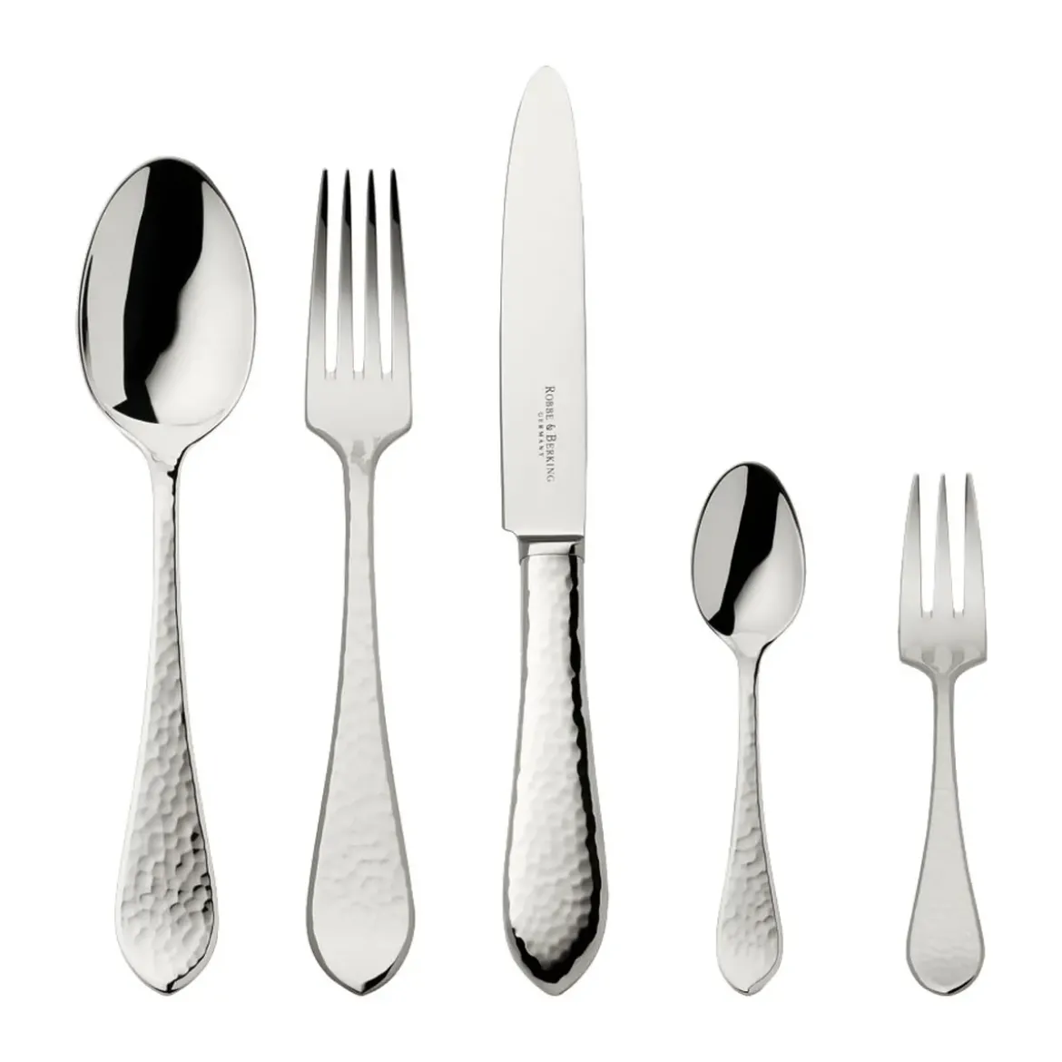 Robbe & Berking Menübesteck-Set 30-tlg. Martelé 150 g versilbert