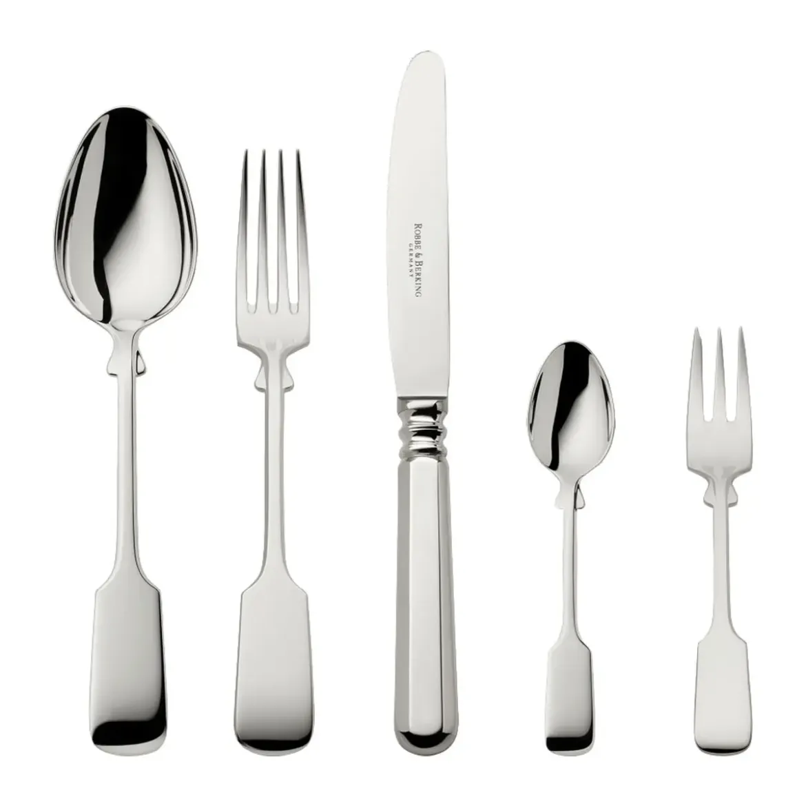 Robbe & Berking Menübesteck-Set 30-tlg. Alt-Spaten 925 Sterlingsilber