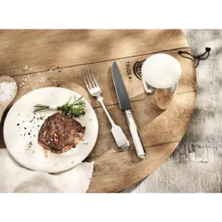 Robbe & Berking Steakmesser Frozen Black Alt Spaten 150 g versilbert