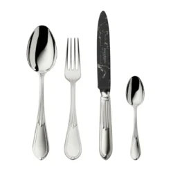 Robbe & Berking The Box - Belvedere 150 g versilbert inkl. 24-tlg Besteckset Marble Cut
