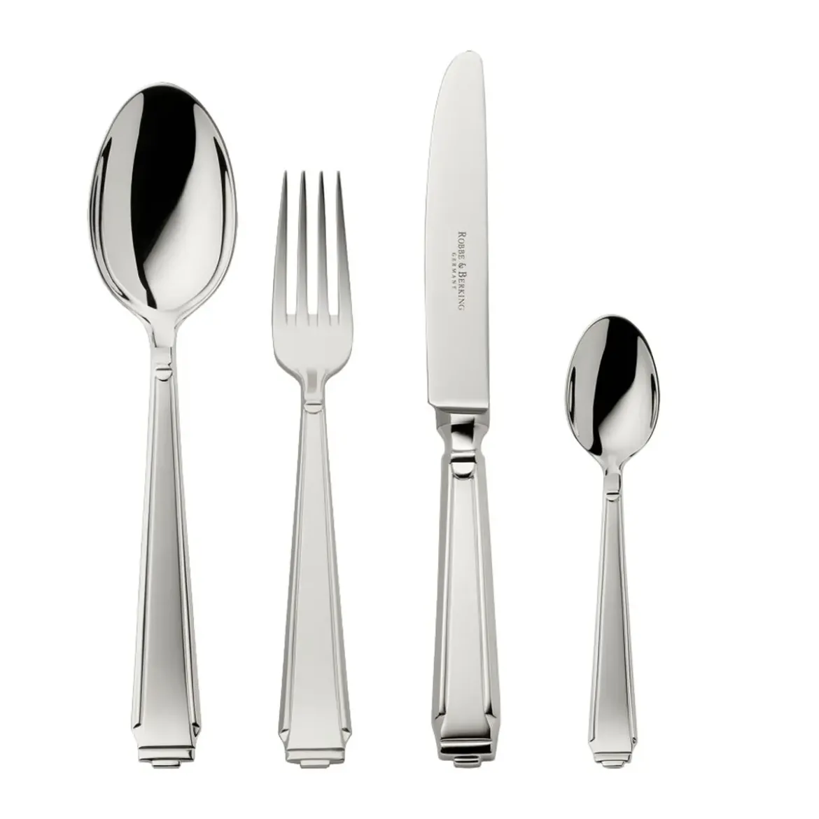 Robbe & Berking 4 tlg. Garnitur Art Deco 150 g versilbert