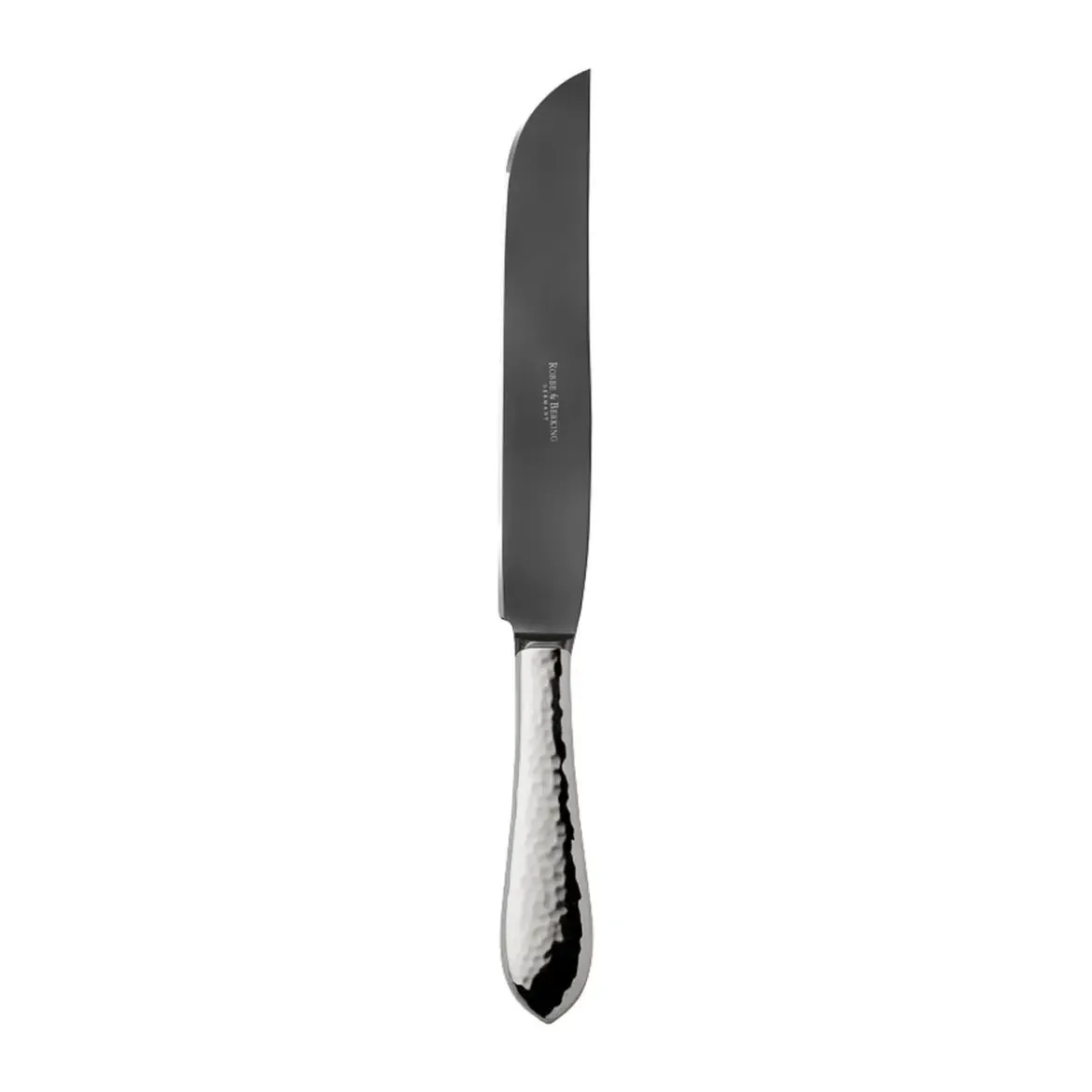 Robbe & Berking Tranchiermesser 29 cm Martelé Frozen Black 150 g versilbert