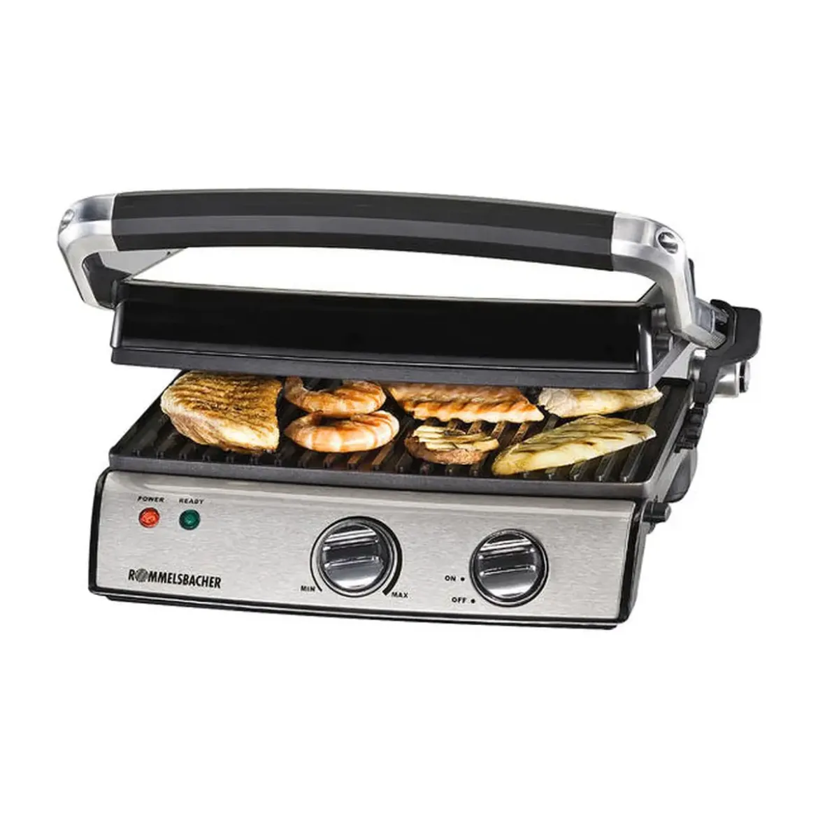 Rommelsbacher Kontaktgrill KG 2020 35x33 cm 2000 W edelstahl