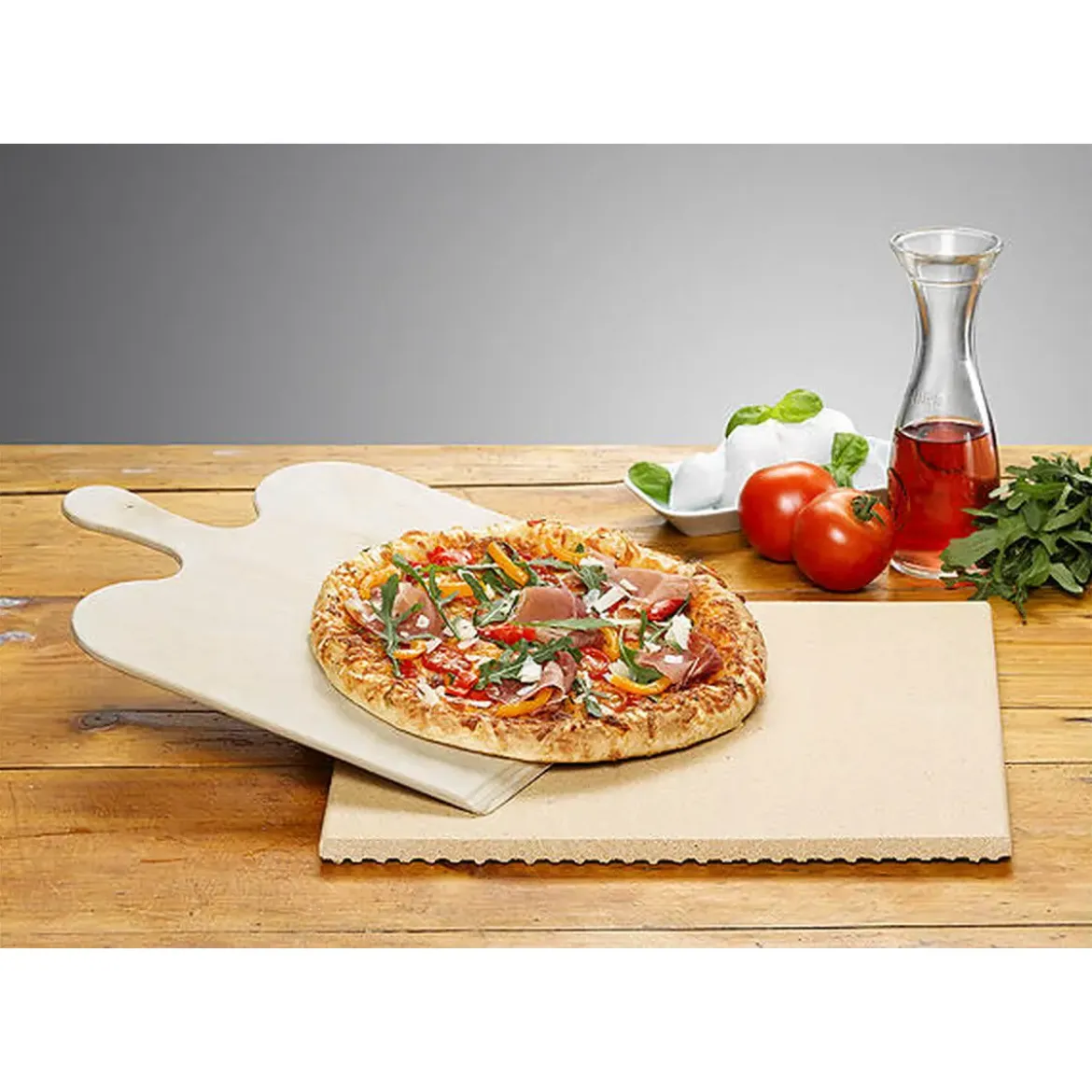 Rommelsbacher Pizza-/Brotbackstein-Set 2-tlg. natur