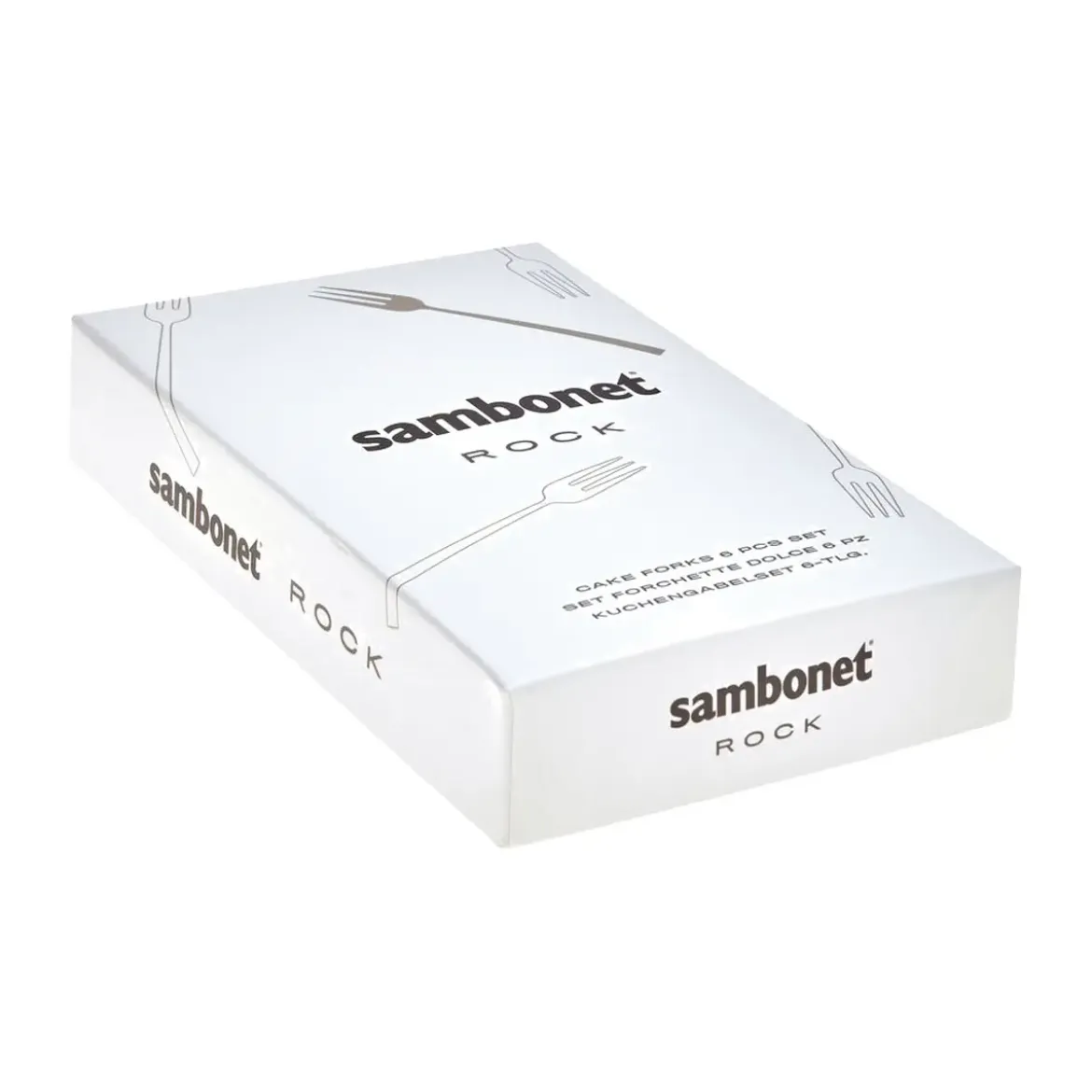 Sambonet Kuchengabel-Set 6-tlg. Rock Mirror Stahl