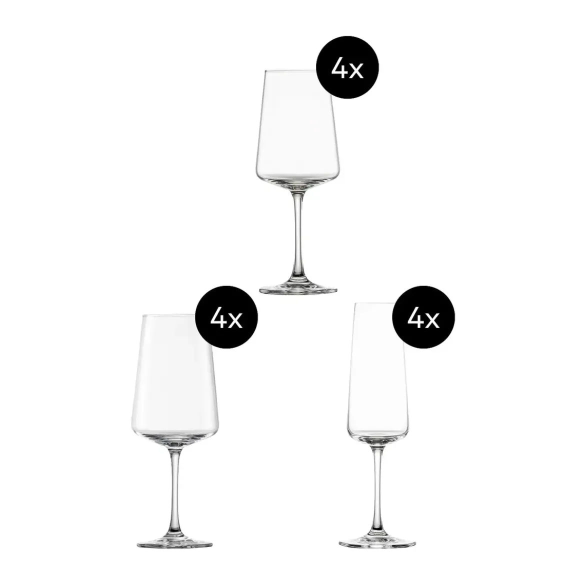 Schott Zwiesel Gläser-Set 12-tlg. MioVino mit Moussierpunkt klar