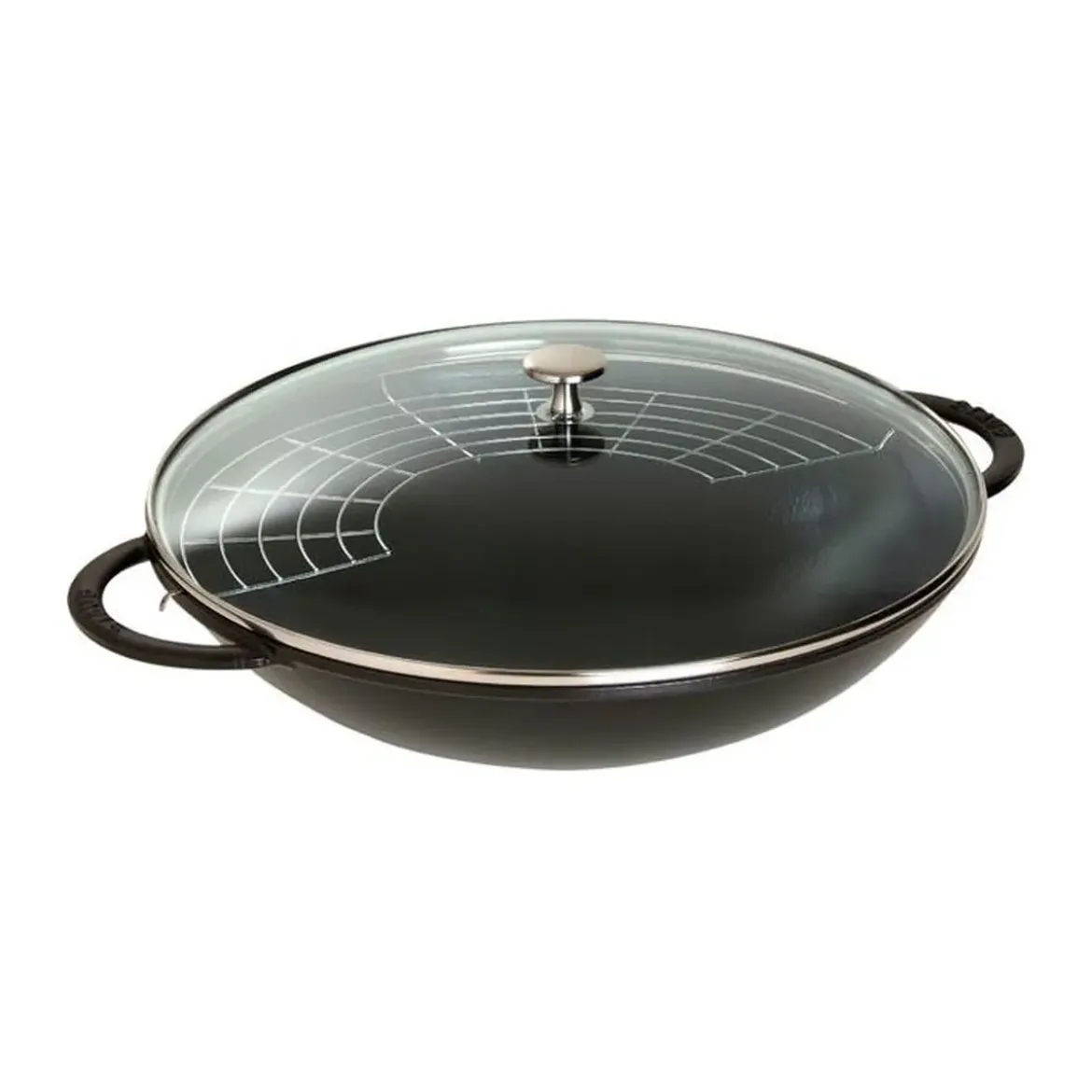 Staub Wok mit Glasdeckel 37 cm schwarz