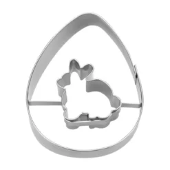 Städter Ausstecher Ei mit Hase 7 cm edelstahl