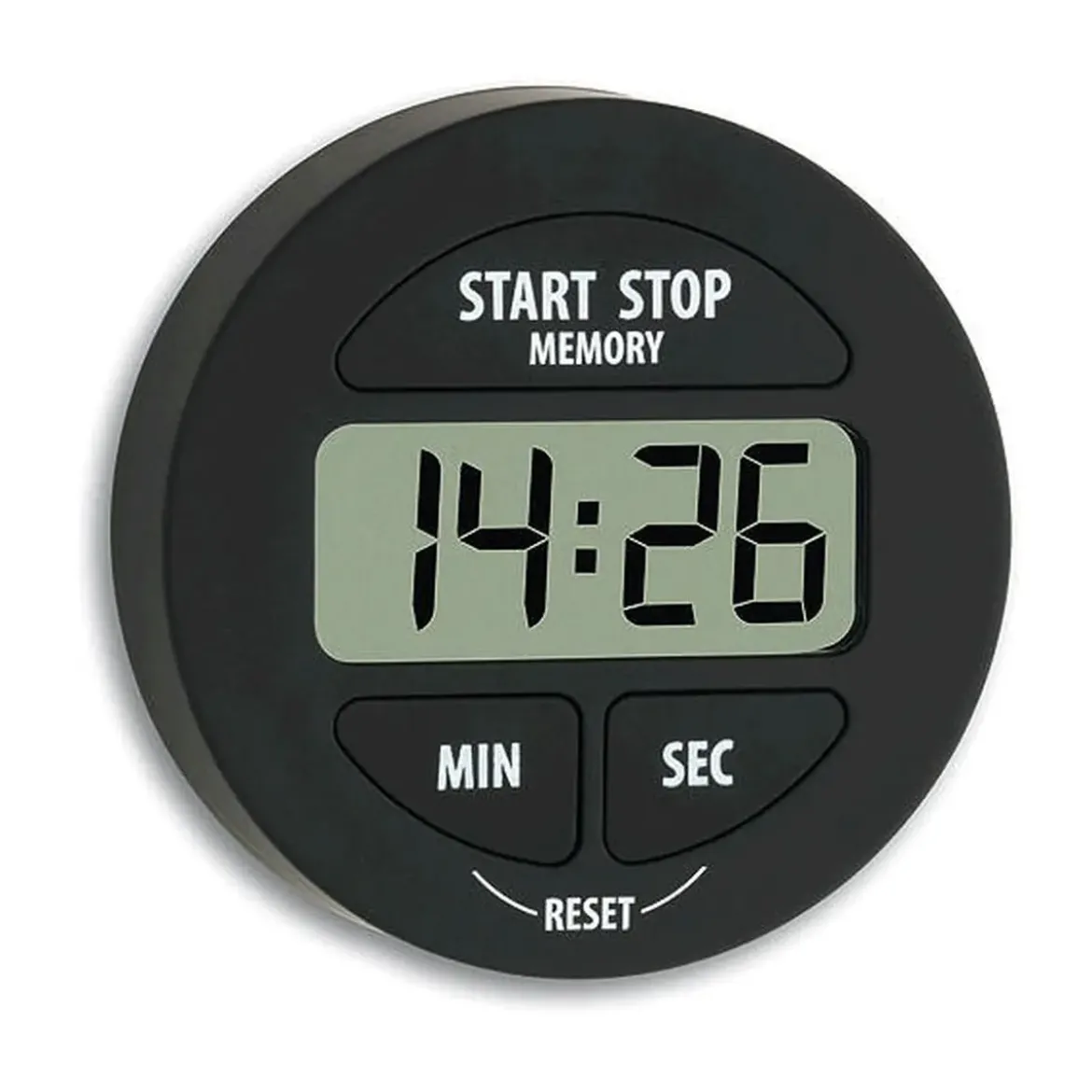 TFA Dostmann Timer mit Stoppuhr 6 cm schwarz