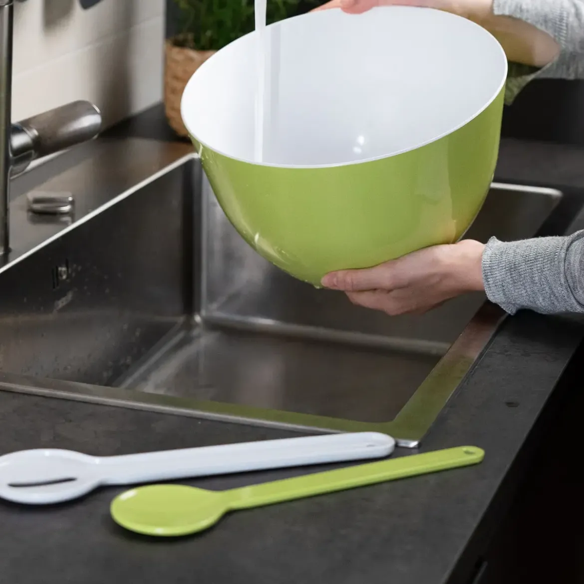 Trebonn Salatbesteck 2-tlg. Nest & Serve green/white