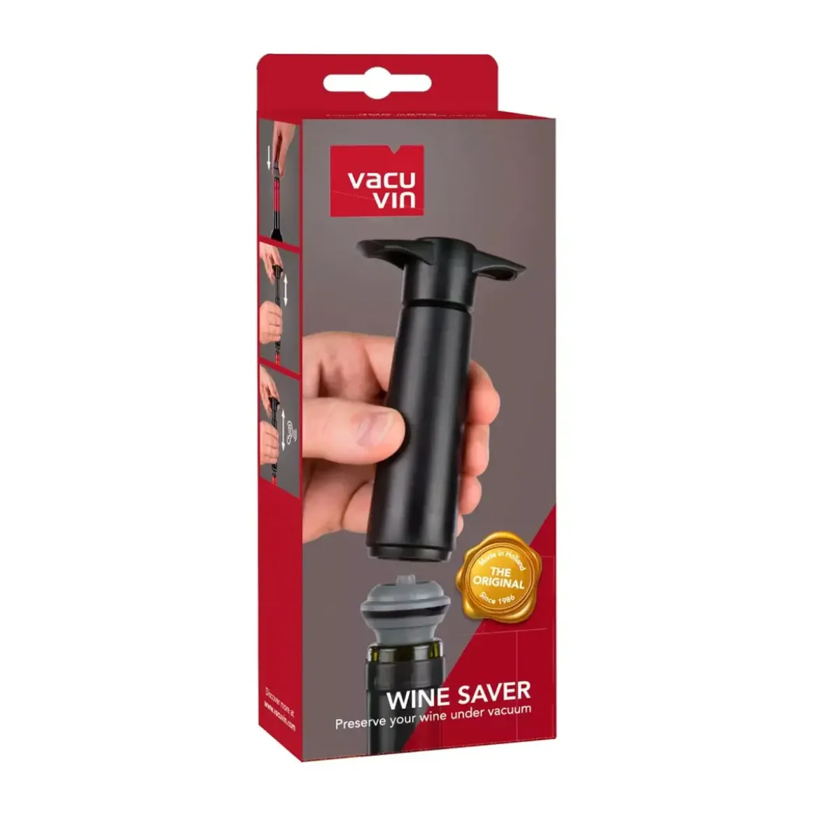 Vacu Vin Wine Saver Vakuum-Set 3-tlg. schwarz