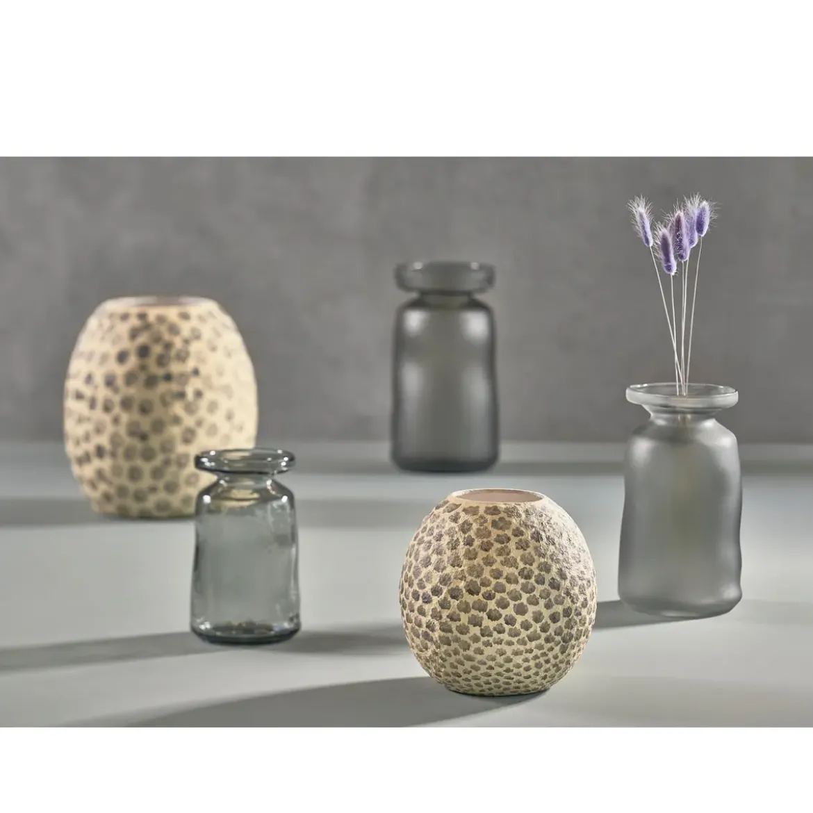 Villa Collection Vase 24 cm Ist grau