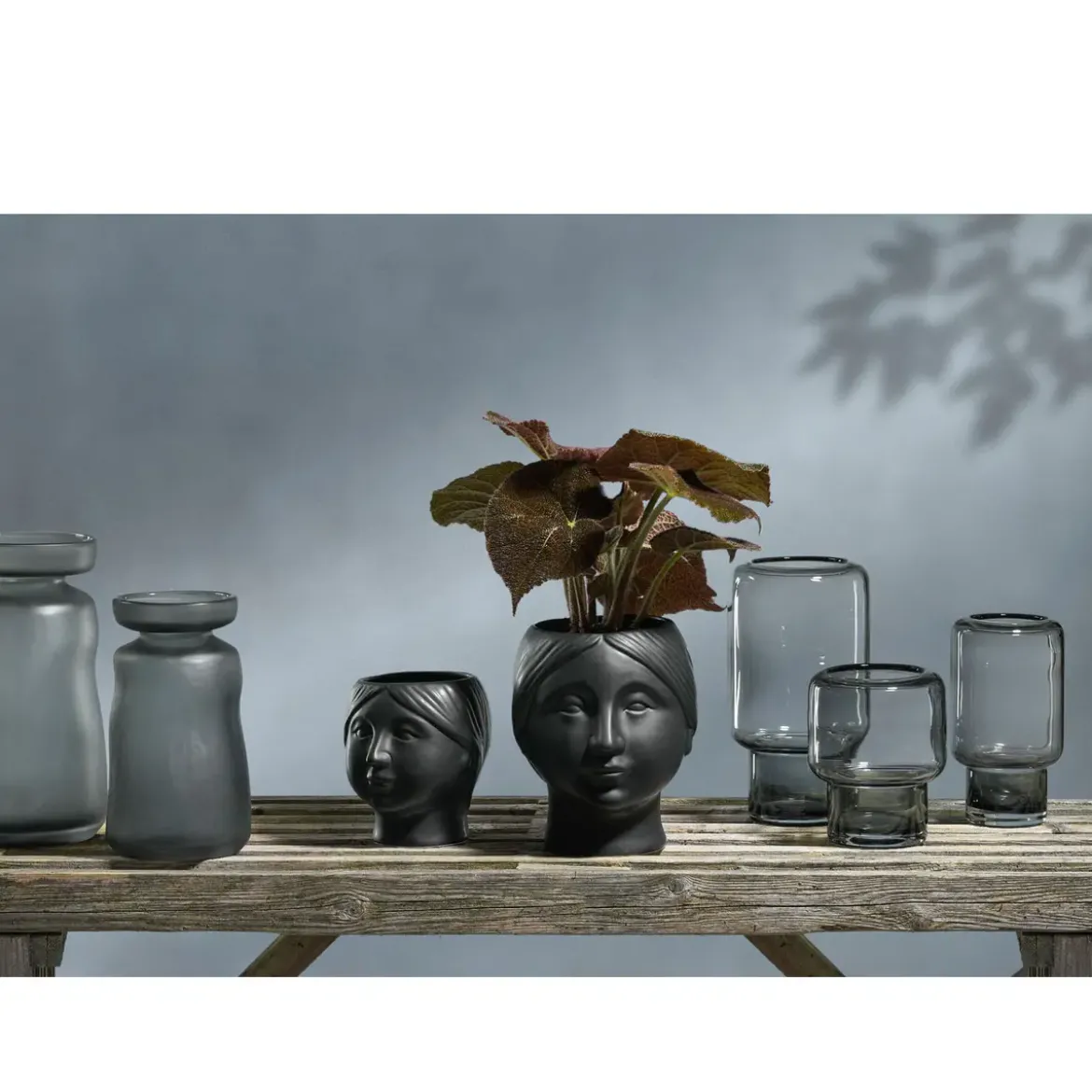 Villa Collection Vase 24 cm Ist grau